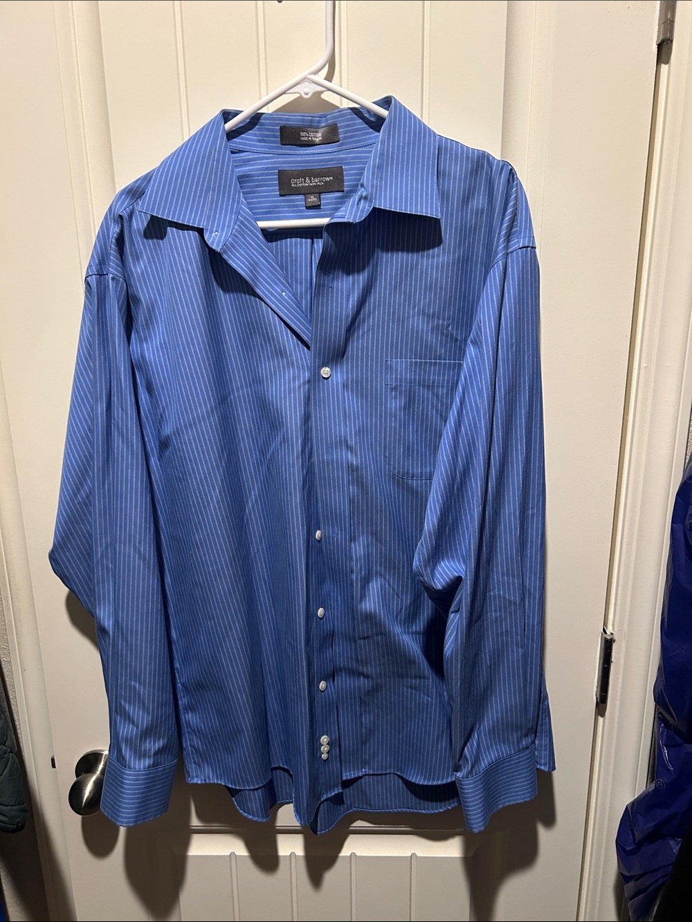 croft & barrow Blue Pinstripe Dress Shirt